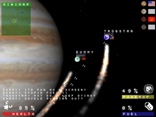 A dogfight in orbit of Jupiter