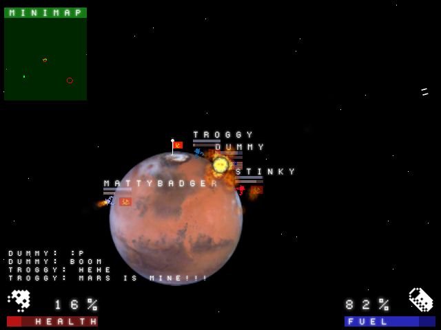 Players battle around Mars